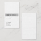 Leinen Einfach Schlicht Moderne Minimalistisch Gra Visitenkarte (Vorne/Hinten)