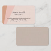 Leinen Einzigartige Klassik Einfach Minimalistisch Visitenkarte (Vorne/Hinten)