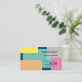 Leinen Farblich Moderne, Schlichte Minimalistische Visitenkarte (Stehend Vorderseite)