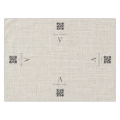 Leinen-Geschäfts-QR-Code-Tischbanner Tischdecke (Vorderseite (Horizontal))