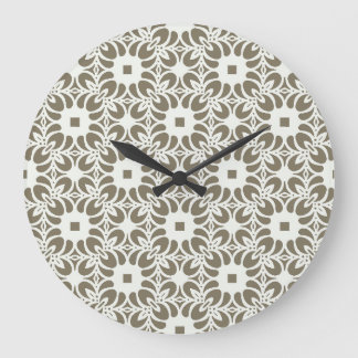 Leinen-Gitter Große Wanduhr