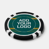 Leinen Luxus Moderne Grün Gold Textur Kollektion Pokerchips (Einzeln)