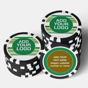 Leinen Luxus Populäre Grün Gold Textur Kollektion Pokerchips
