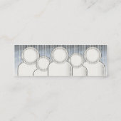 Leinen Mini Visitenkarte (Rückseite)