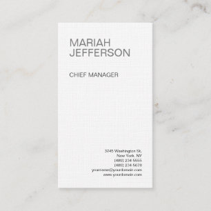 Leinen Modern Minimalistisch Professionell Visitenkarte