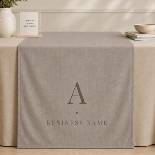 Leinen-Monogramm-Geschäftstischläufer-Banner Wandteppich