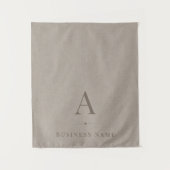 Leinen-Monogramm-Geschäftstischläufer-Banner Wandteppich (Vorderseite)