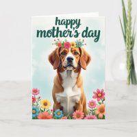 Leinen-Muttertags-Hundekarte