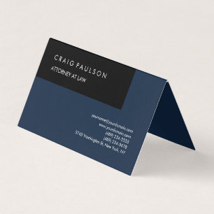 Leinen Navy Blau Schwarz Elegant Schlicht Professi Visitenkarten