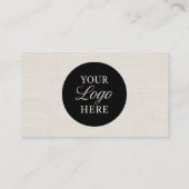Leinen-Professionelles QR-Code-Firmenlogo  Visitenkarte (Rückseite)
