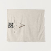 Leinen-QR-Code-Geschäftstischläufer-Banner Wandteppich (Vorderseite (Horizontal))