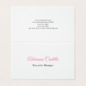 Leinen Schlicht Einfach Schwarz-weiß-Minimal hands Visitenkarten (Außenseite Aufgefaltet)