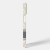 Leinen- und Kohledampfer-Muster mit Monogramm Case-Mate iPhone Hülle (Rückseite / Rechts)