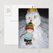 Leinen und Schnee Postkarte (Vorne/Hinten)