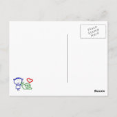 Leinen und Schnee Postkarte (Rückseite)