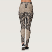 Leinen und Spitzen Leggings (Rückseite)