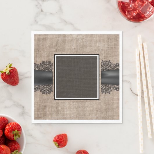 Leinen und Spitzen Serviette (Beispiel)