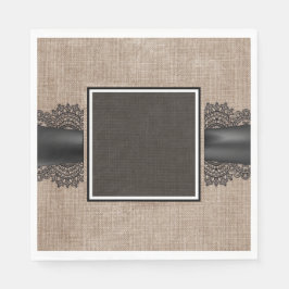 Leinen und Spitzen Serviette