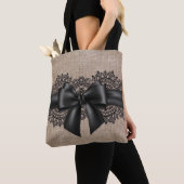 Leinen und Spitzen Tasche (Von Nahem)