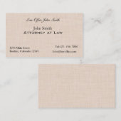 Leinenbeschaffenheitsmuster Visitenkarte (Vorne/Hinten)
