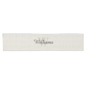 Leinenblick-Monogramm-Tabellen-Läufer Kurzer Tischläufer (Horizontal)