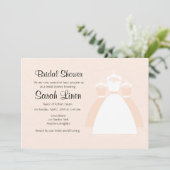 Leinencreme Custom Brautparty lädt ein Einladung (Stehend Vorderseite)