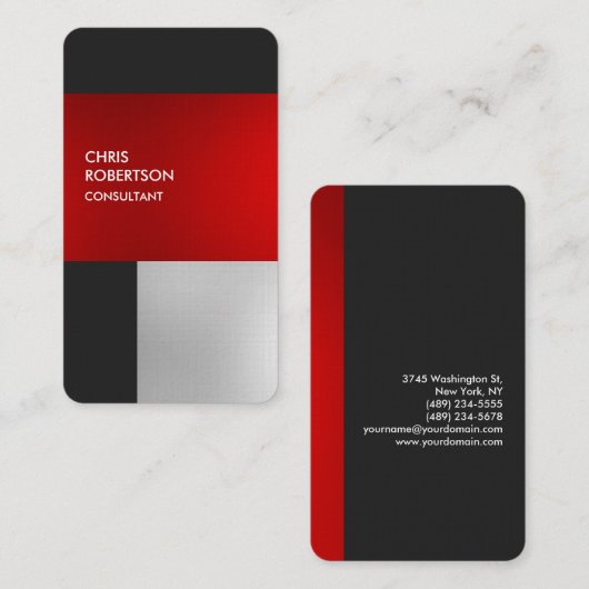 Leinenfarbenfrohe Visitenkarte (Vorne/Hinten)