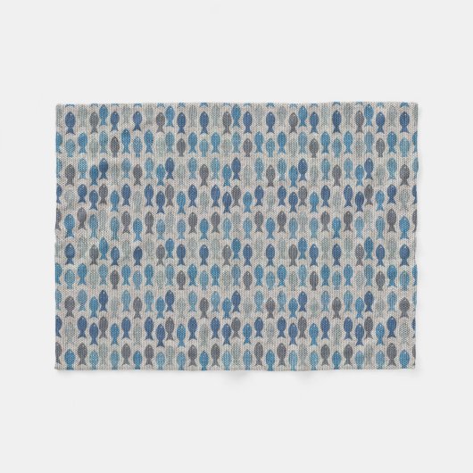 Leinenfische Fleecedecke (Vorderseite (Horizontal))