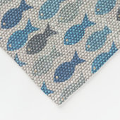 Leinenfische Fleecedecke (Ecke)