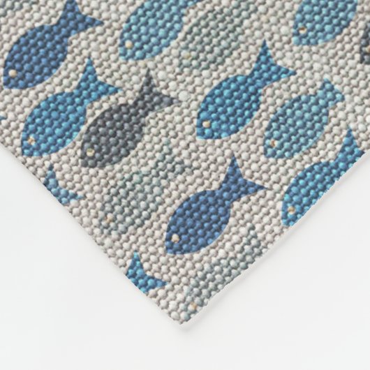 Leinenfische Fleecedecke (Ecke)