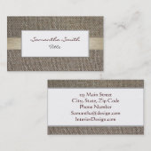 Leinengewebe ökologische elegante Visitenkarte (Vorne/Hinten)