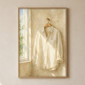 Leinenhemd am Fenster Gouache Boho-Kunstposter Poster