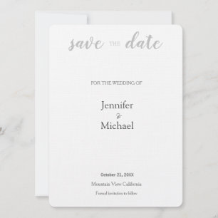 Leinenhochzeit Professionell Minimalistisch Modern Save The Date