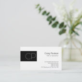 Leinenkarte Schwarz Einzigartige Phantastische Mon Visitenkarte (Stehend Vorderseite)