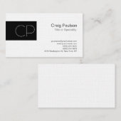 Leinenkarte Schwarz Einzigartige Phantastische Mon Visitenkarte (Vorne/Hinten)