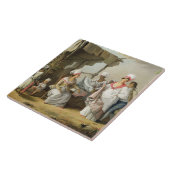 Leinenmarkt, Roseau, Dominica, c.1780 (Öl kann an Fliese (Seite)