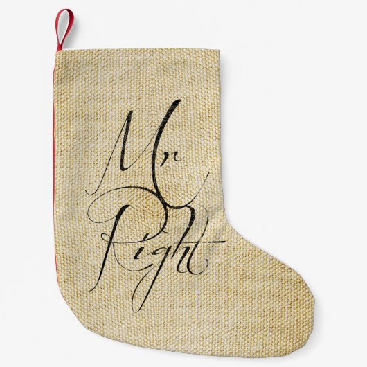 Leinenmuster Herrn Right Kleiner Weihnachtsstrumpf (Vorderseite)