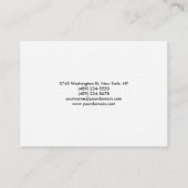 Leinenpapier Chubby Chic Moderne Visitenkarte (Rückseite)