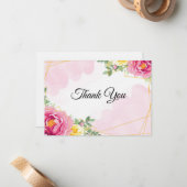 Leinenpapier-Flasche Vielen Dank Note Card Mitteilungskarte (Vorderseite/Rückseite Beispiel)