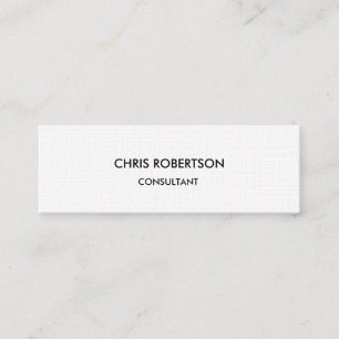 Leinenpapier Slim Skinny Chic Moderne Visitenkarte