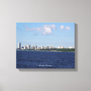 Leinenprint von Milwaukee Skyline Leinwanddruck