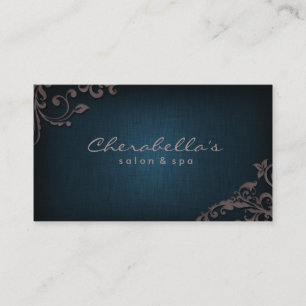 Leinensalon Wellness-Center Floral Business Card D Visitenkarte