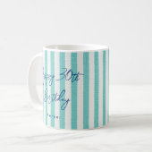 Leinenschau gestreift Geburtstag 30. Minute glückl Kaffeetasse (Vorderseite Links)