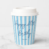 Leinenschaum Strippenzelebrierung Geburtstag Licht Pappbecher (Rückseite)