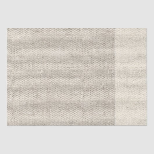 Leinenstoff Zwei Tone Natural Designer Chic Seidenpapier (Vorderseite)