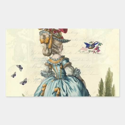 l'Einladung (oblong) Rechteckiger Aufkleber (Vorderseite)