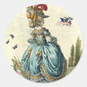 l'Einladung (rund) Runder Aufkleber (Vorderseite)