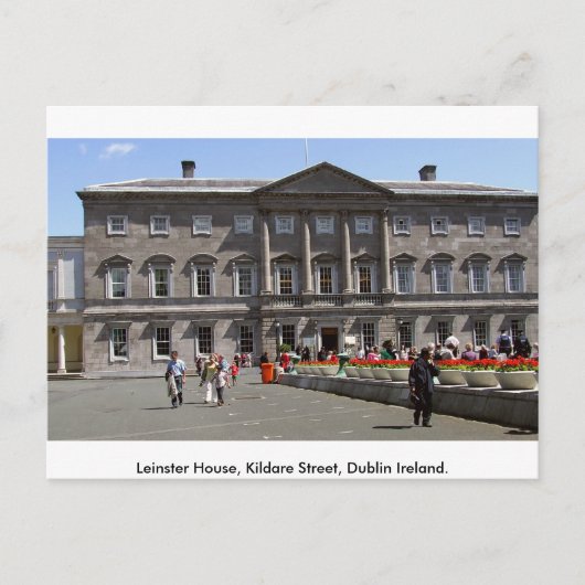Leinster House, Kildare St. Dublin City, Irland Postkarte (Vorderseite)