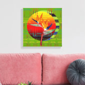 Leinwand 12 x 12 Bird of Paradise Geometric Sunset (Insitu (Wohnzimmer))