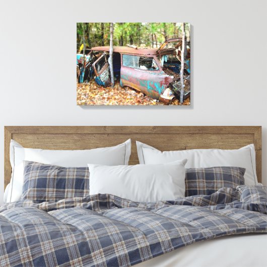 Leinwand 1957 Chevy Nomad Nostalgia Junkyard Art (Insitu (Schlafzimmer))